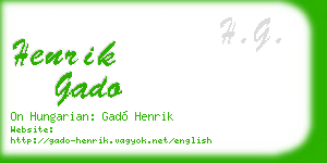 henrik gado business card